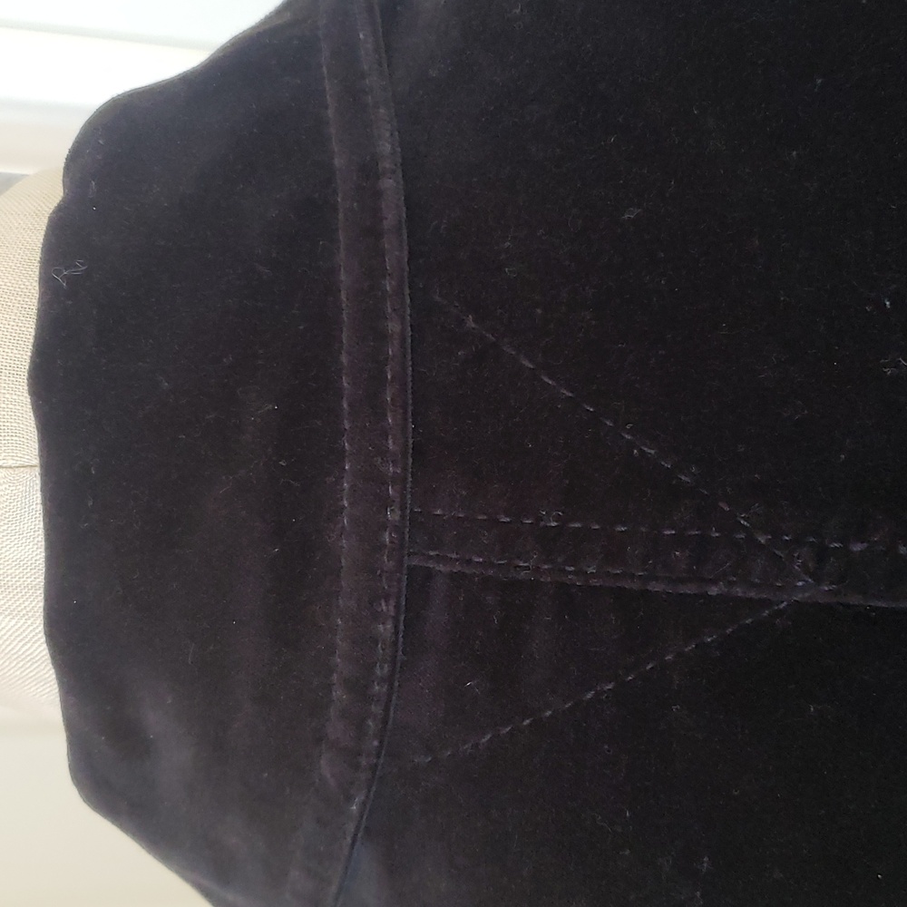 TOMMY JEANS Vintage 90s Black Velvet Hourglass Blazer Jacket • Size Small - Picture 12 of 17